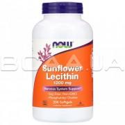 Now Foods, Sunflower Lecithin (Лецитин Соняшнику) 1200 mg, 200 Softgels
