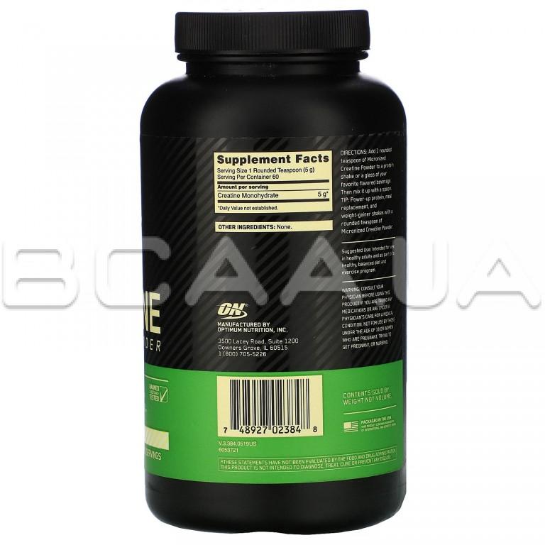 Optimum Nutrition, Micronized Creatine Powder, 300 g Купить креатин в ...