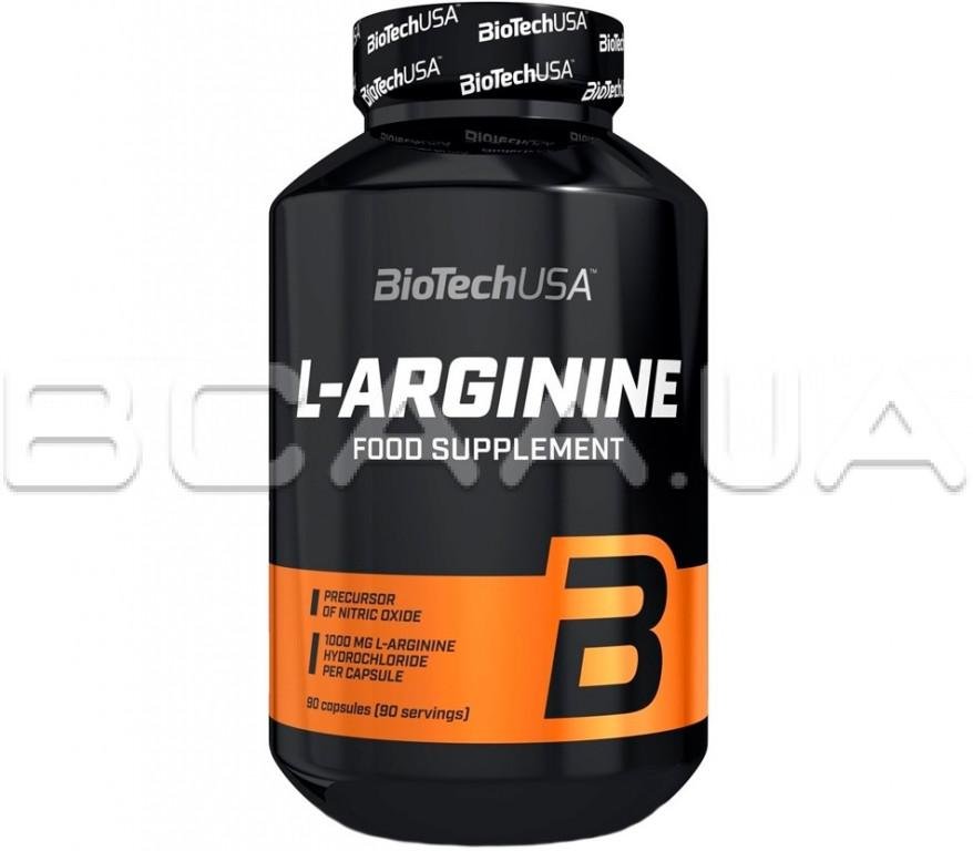 Biotech, L-Arginine, 90 Capsules Купить аргинин в Киеве и Украине, отзывы, цена, описание, состав – интернет-магазин BCAA.UA