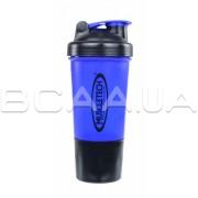 Шейкер MuscleTech Blue двокомпонентний 600 мл