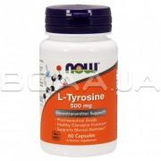 Now Foods, L-Tyrosine 500 mg, 60 Capsules