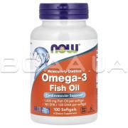 Now Foods, Omega-3 Fish Oil 1000 mg, 180 EPA | 120 DHA, 100 Softgels