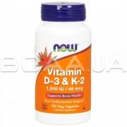 Vitamin D-3 & K-2, 1000 IU / 45 mcg 120 капсул