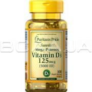 Vitamin D3 125 mcg (5000 IU) 100 Rapid Release Capsules