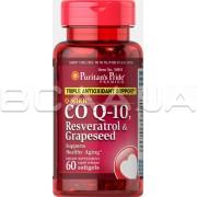 Q-SORB™ Co Q-10, Resveratrol & Grapeseed 60 Rapid Release Softgels
