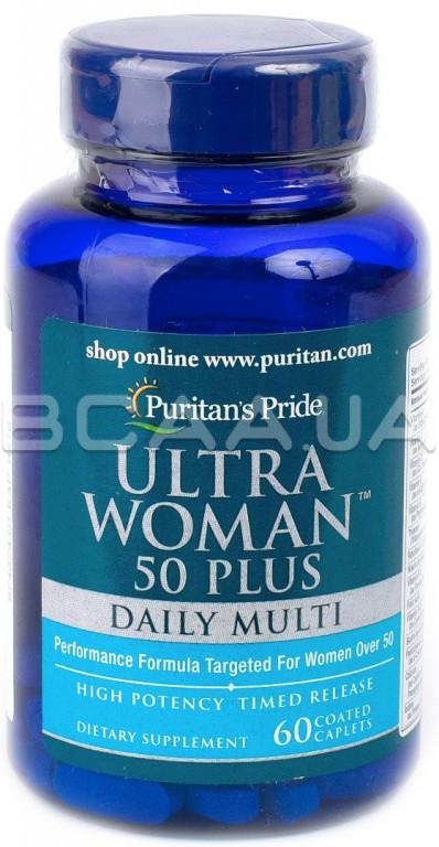 Ultra Woman™ 50 Plus 60 Coated Caplets Puritan's Pride купить витамины ...