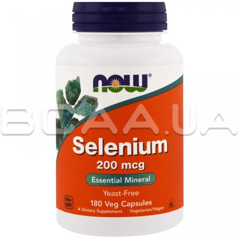 Now Foods, Selenium (селен) 200 mcg 180 Veg Capsules Купити селен в ...