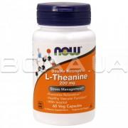 Now Foods, Double Strength L-Theanine (Теанін), 200 mg, 60 Veg Capsules