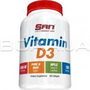 San, Vitamin D3 (Вітамін Д3) 1000, 180 Softgels