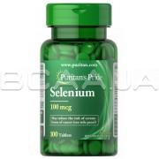 Puritans Pride, Selenium (селен) 100 mcg 100 Tablets