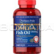 Triple Strength Omega-3 Fish Oil 1360 mg (950 mg Active Omega-3) 240 Rapid Release Softgels