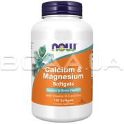 Now Foods, Calcium & Magnesium with Vitamin D-3 and Zinc (Кальцій, Магній, Вітамін Д-3 та Цинк), 120 Softgels