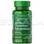Chromium Polynicotinate 200 mcg Yeast Free 200 mcg 100 Vegetable Capsules