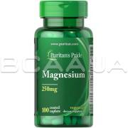 Puritan's Pride, Magnesium 250 mg, 100 Сoated Сaplets