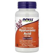 Now Foods, Double Strength, Hyaluronic Acid 100 mg, 60 Veg Capsules