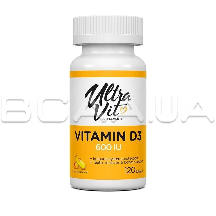 VP Lab Nutrition VPLab, Ultravit, Vitamin D3 600 IU, 120 Softgels Купить витамин d в Киеве и Украине, отзывы, цена, описание, состав – интернет-магазин BCAA.UA