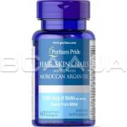 Puritans Pride, Витамины для волос кожи и ногтей (Hair, Skin & Nails infused with Moroccan Argan Oil) 60 Rapid Release Softgels