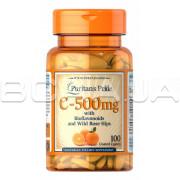 Puritans Pride, Vitamin C-500 mg with Bioflavonoids & Rose Hips, 100 Coated Caplets