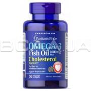 Omega-3 Fish Oil 1000 mg Plus Cholesterol Support 60 Rapid Release Softgels