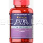 Puritans Pride, Ultra Women™ Daily Multi Iron Free Timed Release 90 Coated Caplets