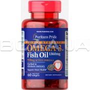 Triple Strength Omega-3 Fish Oil 1360 mg (950 mg Active Omega-3) 60 Rapid Release Softgels