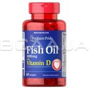 Fish Oil 1000 mg with Vitamin D 60 Softgels