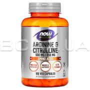 Now Foods, Sports, Arginine & Citrulline 500 mg | 250 mg, 120 Veg Capsules