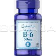 Vitamin B-6 (Pyridoxine Hydrochloride) 50 mg 100 Tablets