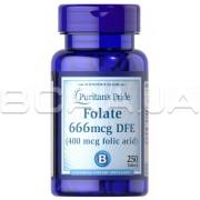 Folate 666 mcg DFE (Folic Acid 400 mcg) 250 Tablets