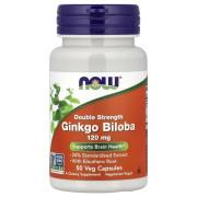 Now Foods, Ginkgo Biloba 120 mg, Double Strength, 50 Veg Capsules