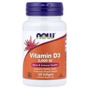 Now Foods, Vitamin D3 2000 IU, 120 Softgels