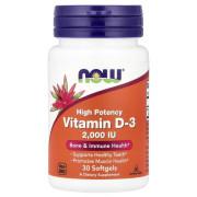 Now Foods, Vitamin D3 2000 IU, 30 Softgels