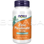 Now Foods, Zinc Picolinate 50 mg, 120 Veg Capsules