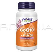 Now Foods, CoQ10 60 mg + Fish Oil, 60 Softgels
