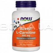 Now Foods, Acetyl-L-Carnitine 500 mg, 100 Veg Capsules