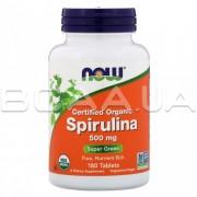 Now Foods, Certified Organic Spirulina 500 mg, 180 Tablets