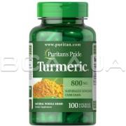 Puritan's Pride, Turmeric (Куркума) 800 mg, 100 Rapid Release Capsules