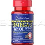 Omega-3 Fish Oil 1290 mg (900 mg Active Omega-3) 60 Coated Mini Gels