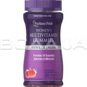 Puritans Pride, Womens Multivitamin Gummies Plus Collagen 50 Gummies