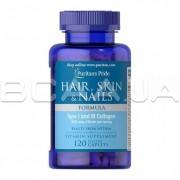 Puritans Pride, Hair, Skin & Nails Formula 120 Coated Caplets