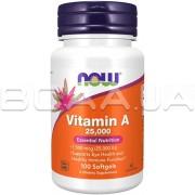 Now Foods, Vitamin A (Вітамін А), 25,000 IU, 100 Softgels