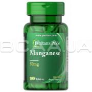 Puritans Pride, Manganese (Марганец) 50 mg, 100 Tablets