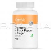 Ostrovit, Turmeric + Black Pepper + Ginger (Куркума, Чорний Перець, Імбир), 90 Tablets