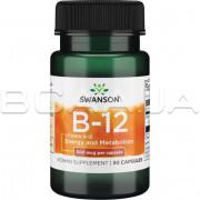 Swanson, Vitamin B-12 (Витамин Б-12) 500 mcg, 30 Capsules