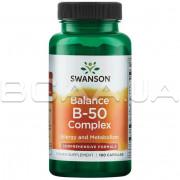 Swanson, Balance B-50 Complex (Витамин Б), 100 Capsules