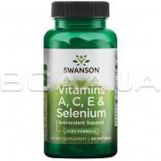 Swanson, Vitamins A, C, E & Selenium (Витамины A, C, E и Селен), 60 Softgels