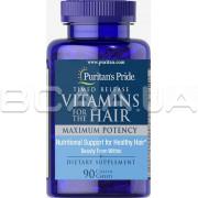 Vitamins for the Hair, Maximum Potency, 90 Coated Caplets
