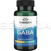 GABA 750 mg, Maximum Strength, 60 Veggie Capsules