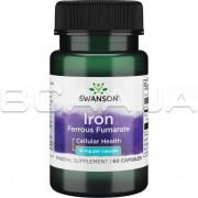 Iron, Ferrous Fumarate, 18 mg 60 Capsules