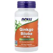 Now Foods, Ginkgo Biloba 60 mg, 60 Veg Capsules